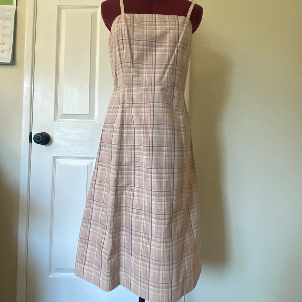 J. Crew Pastel Pink Spaghetti Strap Midi Dress